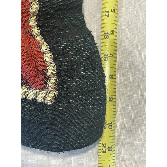 Vintage Large Old World Santa Tapestry Pillow 23x23 in. Father Christmas Fruit - Picture 7 of 7